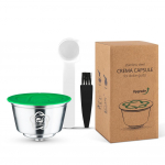 [i Cafilas][YD06] Korduvkasutatavad korduvt&auml;idetavad kohvikapsli filtripadjad roostevabast terasest kreemimasin DOLCE GUSTO masina Hibrew, Piccolo, Genio, Mini Me jaoks 1 Capsule h&otilde;be