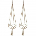 6x makramee riidepuu Vintage k&ouml;iekorv v&auml;lipotihoidja lillepartii