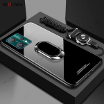 &Uuml;mbris Realme 9i 9 Pro Plus karastatud klaasist pehmest silikoonist telefoni &uuml;mbris OPPO Realme 8i GT Neo2 GT2 Pro C35 C20 C21Y V13 5G kaelapaelaga telefoni kate Realme C21Y must