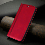 Nahast magnetiline raamatu&uuml;mbris Samsung Galaxy A21S A51 A71 A01 Core A11 A31 A41 A70 A50 A30 A40 A20 A10 S M21 M51 S20 FE Ultra Plus rahakoti &uuml;mberp&ouml;&ouml;ratav kate Samsung Note 10 Lite/A81 punane