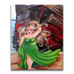 Teemanttikandid multikategelane 5D DIY Teemantmaal Rasvane Naine Tikand Ristpistes Teemantmosaiigiga kaunistus kingitus Full Round 20x30CM