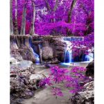 DIY teemantmaali maastik 5D juga kunstpilt t&auml;isring mosaiigist kodukaunistuse kingitus Full Round 20x30CM