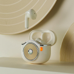 Uus Retro Small Fresh Record juhtmevaba Bluetooth-peakomplekt veekindel tolmukindel HiFi stereo spordik&otilde;ne puutetundlik peakomplekt XIAOMI iphone samsungile TWS valge