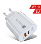 PD 12W USB laadija kiirlaadija 3.0 C-t&uuml;&uuml;pi seina mobiiltelefoni adapter EU USA &Uuml;hendkuningriigi pistik iPhone 13 12 Pro iPadile Huawei Xiaomi Samsung EU-White
