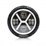 1tk 7-tolline auto mootorratta LED esituli 500W 6000K 30000LM IP67 veekindel DRL/suunatuli/madal must