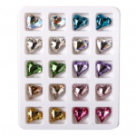 20Pcs Nail Art Decorations Vibrant Color DIY Easy to Apply Delicate Dazzling 3D Love Heart Birthday Gift for Salon A