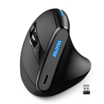 ZELOTES F-36A 2,4G juhtmevaba hiire laadimine Blu-ray 6 nupuga optiline hiir 3 taseme DPI must must