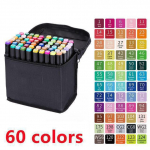 120/80/60 v&auml;rvi alkoholipliiatsi markerpliiats, laste kahe otsaga joonistuspliiats, Sketch Artisti joonistuspliiats, &otilde;pilaste kirjatarbed 60 colors