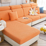 Paks Jacquard diivani istmepadja kate Elastne sektsioondiivani kate L-kujuline nurgadiivani diivani kate Luksuslik elutuba lemmikloomad pillowcase 45x45CM oranž