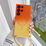Kaelakee kaelapaelad juhtmevaba laadimise magnetilise gradiendi mustriga &uuml;mbris Samsung S23 Ultra S22 S21 Plus silikoonist kate iPhone 14 13 12 11 Pro Max jaoks