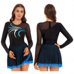 Naiste ballett, l&uuml;&uuml;riline tants, kost&uuml;&uuml;mid, s&auml;rav kivist v&otilde;rgust tutu kleit pikkade varrukatega iluuisukleidid M roheline/sinine