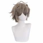 30 cm Vtuber Alban Knox Cosplay parukas NOCTYX l&uuml;hike gradient helepruun s&uuml;nteetilised juuksed kuumakindlad unisex t&auml;iskasvanud mehed naised hall v&auml;rv