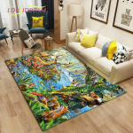Loomamaailm Elutoa vaibad Magamistoa Suur vaip Lapsed M&auml;nguala Vaibad Lastetuba M&auml;ng P&otilde;randamatid 120cm x 160cm