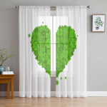 P&uuml;ha Patricku p&auml;eva l&auml;bipaistvad kardinad elutuppa K&ouml;&ouml;k Ristikulehed T&uuml;llkardinad &Otilde;nne Rikkus Iiri disain Sifoonkardin 1 PCS W100XH250cm