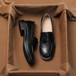 Briti Retro pehmest nahast libisevad vabaaja v&auml;ikesed nahast kingad 40 must