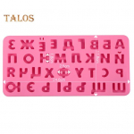 K&uuml;psisevorm Mitme mustriga K&uuml;psetust&ouml;&ouml;riistad Paindlikud deformatsioonivastased Vene t&auml;hed Kujuline Sugarcraft Silikoonvorm K&ouml;&ouml;gi vidinad roosa