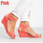 Suvemood naiste kingad vabaaja sandaalid kiilukingad Suures suuruses avatud ninakingad 34-43 34 roosa