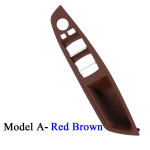 RHD parempoolse rooliga auto siseukse k&auml;etoe paneeli t&otilde;mbetriimi kate BMW 5. seeriale F10 F11 F18 520 523 525 528 530 Model A-Redbrown brown