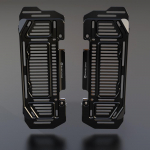 RM250 RM125 Mootorrattatarvikud Radiaatoriv&otilde;re v&otilde;re kaitsekatte kaitse Suzuki RM 250 1996-2006 RM 125 2001-2008 jaoks must