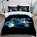 3D-m&auml;ngukonsooli teema Prinditud voodipesu komplekt M&auml;ngum&auml;ngija tekikate Padjap&uuml;&uuml;r kaheinimesevoodi t&auml;issuuruses voodikatte komplekt Pestav t&otilde;mblukk Kodukaunistus Baby 100x135cm