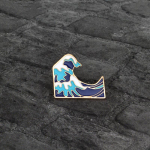 Cool Summer Holiday Ocean jewelry Blue Sea wave brooch Men women clothing backpack bag accessories Pins For