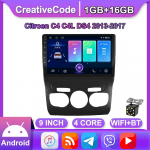 10-tolline Android 11 autoraadio Carplay jaoks Citroen C4 C4L DS4 2013-2017 Multimeedia videopleier GPS-navigatsioon WIFI 2+32GB 1+16GB