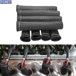 8X s&uuml;&uuml;tek&uuml;&uuml;nla juhtme kuumakaitse kummikaitse komplekt 1500&deg;F klaaskiud Chevrolet GM LS1 LS2 LS3 LS6 mootorile gray