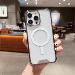 Luksuslik juhtmevaba laadimine Magsafe'i magnetilise telefoni&uuml;mbrise jaoks iPhone 14 11 12 13 Pro Max Plus kaitseraua p&otilde;rutuskindel l&auml;bipaistev kate iPhone 14 Pro Max must