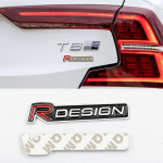 R-disaini 3D-auto stiiliga kleebism&auml;rgi embleem Rdesign S40 S60 S80 C30 S90 XC40 XC60 XC90 V40 V50 V60 V90 tarvikud must/punane