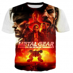 Mehed, naised, suvine moem&auml;ng Metal Gear Solid 3D prindiga s&auml;rk vabaaja Harajuku stiilis T-s&auml;rgid Unisex t&auml;navar&otilde;ivad HipHop top L