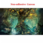 Fototapeet 3D Romantiline fantaasia Metsapuu K&auml;sitsi maalitud seinamaalingud Elutoa teler Diivan Lapsed Magamistoa Taust Tapeet Seinad 300cm (W) x 200cm (H)