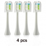 Kuum m&uuml;&uuml;k 4/10 tk X3 elektriliste hambaharjapeade jaoks Toidukvaliteediga harjastega asendus hambaharjapea tolmuvastase korgiga igap&auml;evane h&uuml;gieen Matches the image1