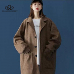 Uus &uuml;likond, paks mantel naiste keskmise pikkusega s&uuml;gis-/talvise stiilis mantel avar mantel Tudenginaiste moer&otilde;ivad S must