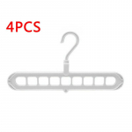Ruumis&auml;&auml;stlikud maagilised riidepuud Kapp-organisaator Multifunktsionaalne riidepuu 9 auguga riidepuu 4PCS valge