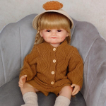 55 CM 22-tolline Reborn Baby Doll, t&auml;ispehmest silikoonist kehaga elutruu t&uuml;druku m&auml;nguasi Realistlik printsessi v&auml;ikelapse Bebe s&uuml;nnip&auml;evakink