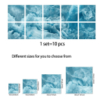 10 tk Hallid valged v&auml;rvilised marmorplaadid Kleebis K&ouml;&ouml;k Garderoob Vannituba Kodusisustus Isekleepuvad kristallist k&otilde;vast filmikunstist seinakleebised 30cm&times;30cm&times;10pcs