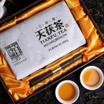 Anhua Dark Tea BaiShaxi 1939 Gold Flower Tea Brick, 3 aastat vanandatud Tian Fu tee 1 kg