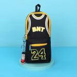 Alg- ja keskkooli&otilde;pilaste pallit&auml;htede seljakottide, pliiatsikottide, poiste suure mahutavusega l&otilde;uendist kahekihilise korvpalli kirjatarvete kottide hoiuruum must