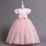 T&uuml;drukute v&auml;ike peremees klaverietendus Catwalk t&auml;piline pikk seelik Laste &otilde;htukleit Pulmakleit Lillet&uuml;druku pundunud kleit 120cm roosa