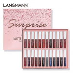 LANGMANNI 24 huulel&auml;ige sobib matt veekindlale tassile Nourish Long Lip Glaze kinkekarbi komplekt 1.2ml*24pcs