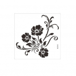 Tualettruumi kaane kleebis isekleepuv, tugev kleepuvus, DIY eemaldatav veekindel must lillekleebis seinakunst