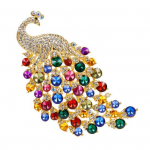 Paabulinnu pross L&auml;ikiv Rhinestone Bird Pershing Shapr Colorfl roostevastane peen v&auml;rvikindel Scraf riiden&otilde;el mitmev&auml;rviline