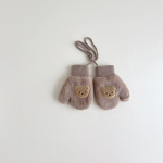 1 paar Beebi villaseid labakindaid Kawaii Doll Bear kindad v&auml;ikelapsele poisile t&uuml;drukule, soojad &otilde;uesuusatamise s&uuml;gistalvised kindad vanuses 1 kuni 4 aastat pruun