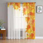 S&uuml;gislehtedega lind puu otsas L&auml;bipaistvad kardinad elutoaakna jaoks l&auml;bipaistvad voile t&uuml;llkardinad magamistoa eesriided 135W x 114H(cm)
