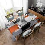 Geomeetrilised kujundid Oranž Abstraktne Laudlina P&uuml;hade Dekor Veekindel Ristk&uuml;likukujuline Laudlina Pulmadekor Lauakate 4pcs 33x48 Table mat