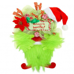 J&otilde;uluripats erksav&auml;rviline Loo &otilde;hkkond rippuva k&ouml;iega. Pidulik pl&uuml;&uuml;sripatsiga p&auml;rg Kodu j&otilde;ulukaunistus roheline