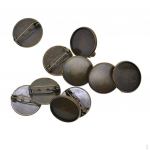 10 Pieces Cabochon Brooch Setting 20mm Pin Bezel Tray base