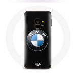Samsung Galaxy S9 &uuml;mbris BMW Logo mustal taustal