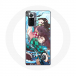 Coque pour Xiaomi Redmi Note 10 Pro Tanjiro et Nezuko Demon Slayer Kimetsu no Yaiba Anime