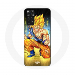Coque pour Xiaomi Redmi Note 11 4G Son goku dragon ball corps enerv&eacute;